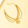 Round Life Tree Anklets Fashion Accessories Multi layer Alloy Feet Chain Bracelet Creative Gift