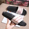 Designer Strandslippers Heren Dames Sandalen met Correcte Bloembak Stofzak Schoenen tijger slangenprint Glijbaan Zomer Brede Platte Slipper