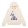 VD7W sweat à capuche pour hommes sweat à col rond 2023 nouvelle marque de mode Rhude automne et hiver petit léopard populaire imprimé coton éponge