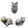 Garden Light Solar Yard Animal Night Lamp Resin Automatic Eye Lighting Statue Decoration Cordless Pathway Spotlight