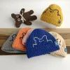 Chapeau tricoté d'hiver pour bébés enfants, casquettes de crâne d'ours de dessin animé, bonnets chauds pour enfants, garçons et filles, chapeaux décontractés