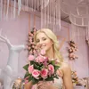 Dekorativa blommor Artificial Rose Silk Creative White Roses Bride Holding For Wedding Table Centerpieces Blush