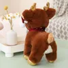 32cm Lovely New Christmas Elk Plush Toys Stuffed Soft Deer Gift Doll for Kids Children Xmas Home Decoration Ornaments