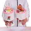 Poupée fleur noël saint valentin cadeau velours rond à main en peluche poupée jouets bouquet