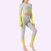 Conjuntos ativos STIPE Fitness Suit de ioga sem costura Conjunto de esportes elásticos ROPA ROPA DEPORTIVA MUJER GYM TRANHEFE