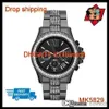 100% Original Japan Movement Drop Gorgeous Everest Gunmetal Diamond Glitz Watch MK5828 MK5829 MK58752371