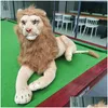 Pluszowe lalki duże miękkie pluszki Lion Tiger Deer Toys Polow Animal Peluche Kawaill Cotton Brinquedo dla dzieci 220517 Drop de Dhqbm