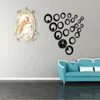 Horloges murales Horloge 3D Autocollant Quartz Europe Design Reloj De Pared Grand Décoratif DIY Acrylique Miroir Salon