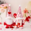 Articoli per feste San Valentino Gnomi Mr Mrs Svedese Tomte fatti a mano Ornamenti di peluche Regalo di San Valentino PHJK2212