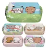 Cosmetische tassen Panda Bear Bubu Dudu Potlood Cases Milk and Mocha Couples School Supplies Student Stationery Cartoon Pouch