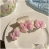 Klipsy do włosów barrettes przezroczyste różowe brzoskwiniowe spinki do włosów do włosów japońska dziewczyna słodka połów klip nakrycia biżuterii Dhsgw