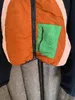 여자 재킷 ZA 가을 가을 새로운 여성의 성격 패션 대비 대비 색상 스티칭 포켓 스탠드 업 칼라 긴팔 지퍼 플리프 짧은 코트 T221220