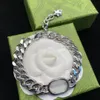 Fashion Necklace Designer Jewelry Wedding Tiger Head 18K Silver Plated Luxury Letter Pendants Necklaces Bracelet Set No Box