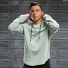 Gym Kleidung Hoodie Mantel Sport Sweatshirts Männer Herbst Winter Stil Plus Samt Dicke Warme Fitness Kleidung Lose Lauf Top