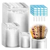 Storage Bags Mylar 100PCS 9.4 Mil Food Bag 1 Gallon 10X14 7X10 4X6 Stand-Up Zipper For Airtight Smell Proof Packaging