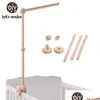 Mobiles# Lets Make Baby Wooden Bed Bell Bracket Mobile Hanging Rattles Toy Hanger Crib Wood Holder Arm 211021 Drop Delivery Kids Mat Dhhf9