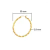 Hoop Earrings Fashion Twisted Large Gold Color For Women Statement Earring Big Dangle Drop Pendant Fine Jewelry Gift Ear Rings