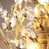 Kronleuchter Vintage Kerze Licht Kristall Kronleuchter schwarz golden rustikaler Eisenheizlampe Schlafzimmer Küche hängen