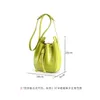 Evening Bags 2022 Women Fashion Feature Drawstring Opening Concise Bucket Bag Pleated Shoulder Crossbody Office Daily