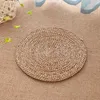 Oreiller naturel Futon Yoga Tatami tapis de méditation japon tressé paille rotin fait à la main rond épaissi genouillère décor à la maison