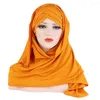 Vêtements ethniques Style européen et américain lait soie perlée écharpe chapeau musulman deux pièces dames mode Patch Hijab
