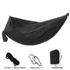 Móveis de acampamento 270 140 cm de camping portátil Parachute Hammock Survival Garden Outdoor Lazer Dormindo Hamaca Viagem Double Hanging Bed