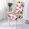 Chair Covers Pink Flamingo Cartoon Elastic Removable Animal Pattern Washable Stretch Seat Slipcover For Banquet Dining Room