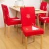 Chair Covers Christmas Cloth Stretch Dining Slipcovers Printed Elastic Chairs Protector For Home Party Universal