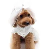 Vêtements pour chiens robe de mariée de luxe pour animaux de compagnie et chats mariée blanc jolis vêtements de qualité supérieure