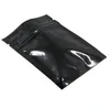 Bolsas de almacenamiento de alimentos con cierre de cremallera de papel de aluminio negro, bolsas de Mylar con sellado térmico de papel de aluminio para café, té, polvo, bolsas de Mylar para comestibles