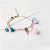 Braccialetti con ciondoli Fidanzate Bell Versione coreana di Sweet Sen Dipartimento Piccolo braccialetto in ceramica Gioielli semplici Drop Delivery Dhlpo