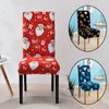 Chair Covers Christmas Cloth Stretch Dining Slipcovers Printed Elastic Chairs Protector For Home Party Universal