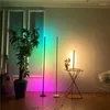 플로어 램프 현대 LED RGB 램프 램프 스트리밍 조명 거실 침실 사무실 서있는 실내 장식 조명 비품