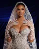 Exquisite Kristall Meerjungfrau Brautkleider Vintage Schatz Brautkleider Nach Maß Perlen Perlen Kleid Vestido De Novia