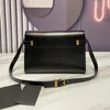 7A 2022 top leather womens bags designer luxury female square retro college style fashion single shoulder crossbody handbag large capacity bag brand Classic