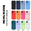 iPhone 15 12 13 14 11 Pro Max XS XS 7 8 Plus Case Shockproof Protection Cover Cover Accessoriesの豪華なシリコンウォレット電話ケースケース