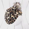 Cappelli Berretto da bambino Sciarpa leopardata solida per ragazze Turbante elastico Avvolgente per la testa per bambini Accessori per la fotografia per bambini Cappello morbido