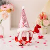 Articoli per feste San Valentino Gnomi Mr Mrs Svedese Tomte fatti a mano Ornamenti di peluche Regalo di San Valentino PHJK2212