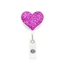 Perni Spille Perni 1Pc Bling Love Heart Porta badge retrattile Clip per badge per infermiera Id Reel con clip a coccodrillo 4533 Q2 Drop De Dhb6Y