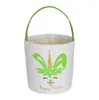 Easter Egg Basket Rabbit Bunny bag Party Festival Decor Canvas Gift Kids Carry Eggs Candy tote Bags Caroon rabbit long ears tail handbag