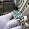 2 cores Super relógio Factory V12 Versão assiste a parel de cerâmica verde preta masculina 40mm 904L STEEL CAL.3135 MOVIME