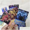 Jeux de cartes 100pcs Cartes de style Yugioh Blue Eyes Dark Magician Exodia Obelisk Slifer Ra Dm Classic Proxy Diy Kids Gift 220705 Drop Del Dhsed
