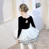 Scena noszona wysokiej jakości Low Moq Disol Ballet Balet Tańca z spódnicą dla dzieci dziewczynki 2 sztuki sukienki