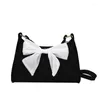 Evening Bags Bow For Women 2022 Fashion Shoulder Bag Cute Small Designer Square Luxury Handbags Bolsa Feminina