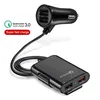 30W 8A chargeurs de téléphone portable siège avant arrière 4 ports USB Charge rapide QC3.0 chargeur de voiture pour iPhone 13 Huawei Xiaomi Samsung chargeur rapide