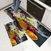 Tappeti Tappetini da cucina con stampa di frutta 3D Tappetini antiscivolo lavabili in feltro per camera da letto e soggiorno Tappetino per decorazioni per la casa estetica