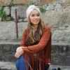Vêtements ethniques Tricoté à la main Laine Intérieur Hijab Caps Bohême Turban Cachemire Croix Wrap Tête Chapeau Tricot Bonnet Turbante Cap