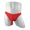 Underpants Ice Silk Men Sexy Briefs Low-waist Male Gay Translucent Opening Panties Underwear Brief Peni Pouch ZJH027S-1