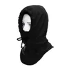 Rowerowe czapki mężczyźni kobiety zima sztuczne polar Baliclava Hap Hat Outdoor Windproof Full Face Cover Ski z sznurkiem