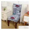 Stoelbedekkingen ERS Mylb Floral Printing Stretch Elastic Spandex voor bruiloft eetkamer kantoor banket huisse de chaise er drop dhjga